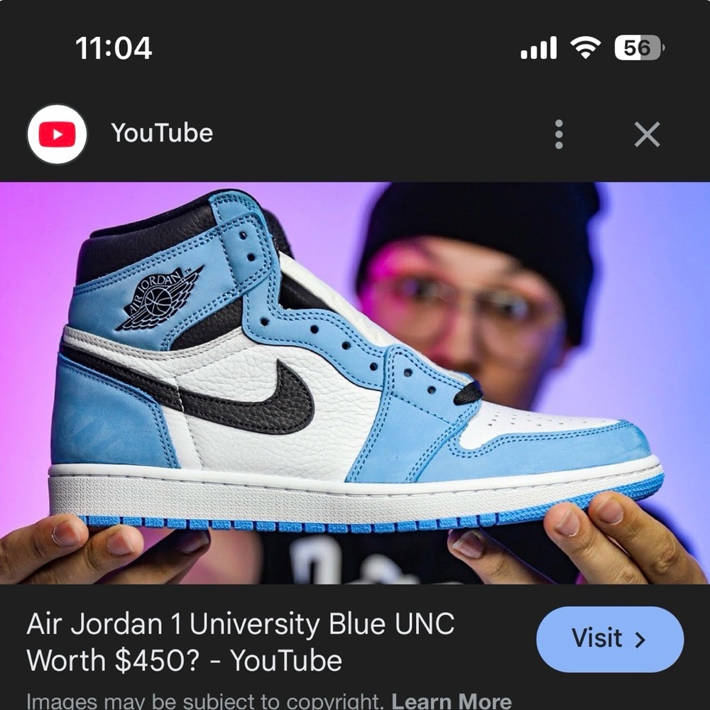 Nike Air Athletic Shoes - Blue‎ and White